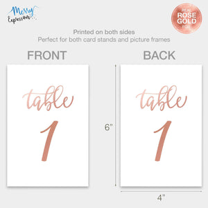 Table Numbers Cards - Merry Expressions