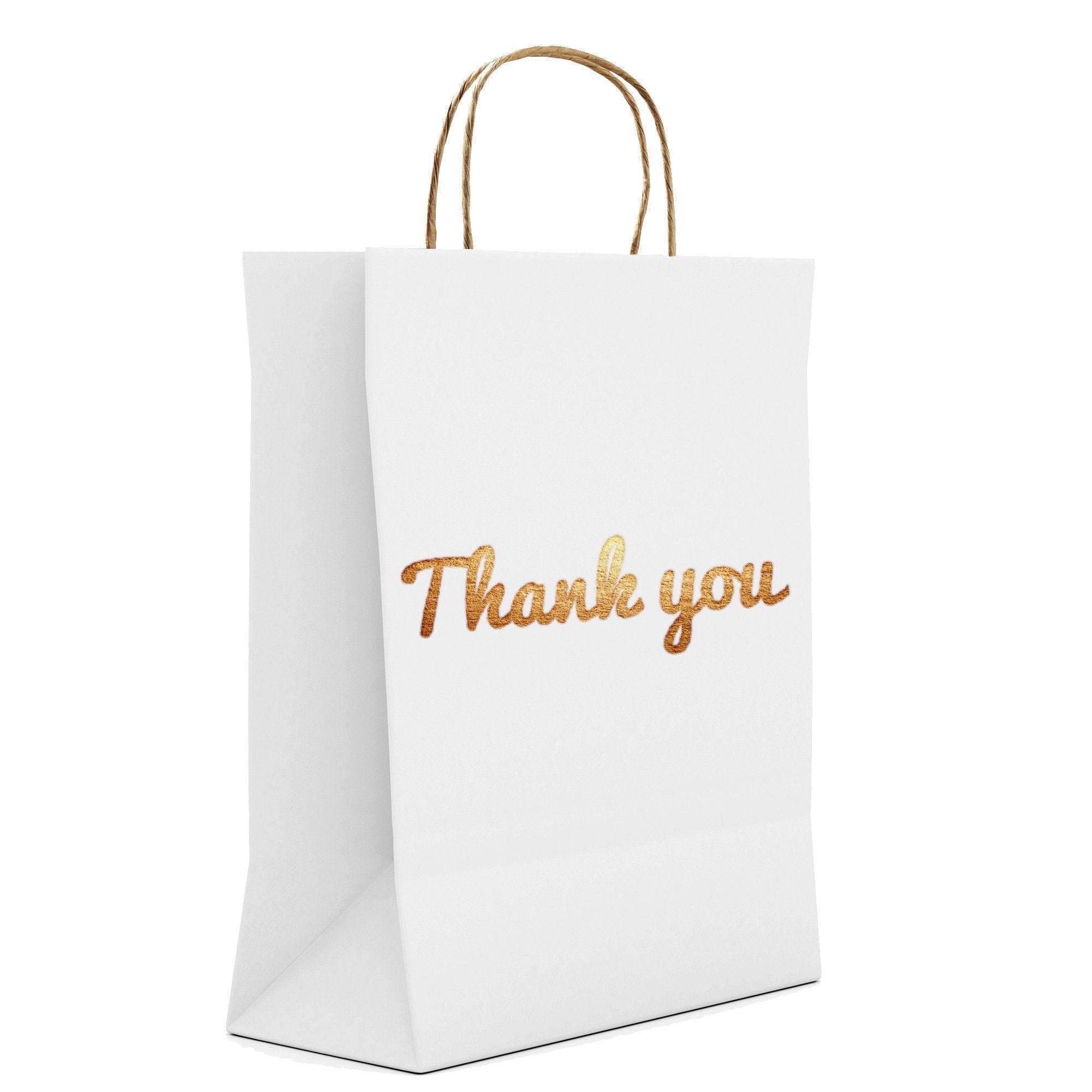 Gold Foil Thank You Bags - Merry Expressions