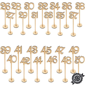 Wooden Table Numbers Set (1-25) - Merry Expressions