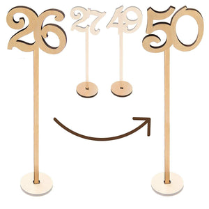 Wooden Table Numbers Set (1-25) - Merry Expressions