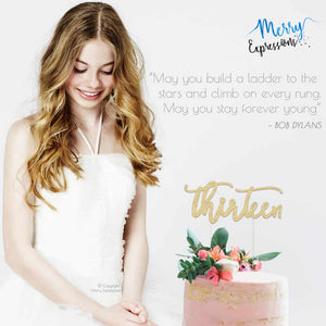 Thirteen Cake Topper - Merry Expressions