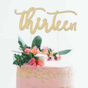 Thirteen Cake Topper - Merry Expressions