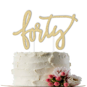 40th Birthday Cake Topper - Merry Expressions