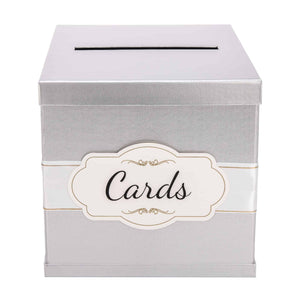Gift Card Box - Silver / "Cards" Label - Merry Expressions