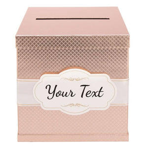 Gift Card Box - Rose Gold / Personalized Label - Merry Expressions