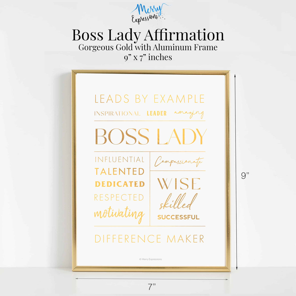 Boss Lady Affirmations Artwork - Merry Expressions