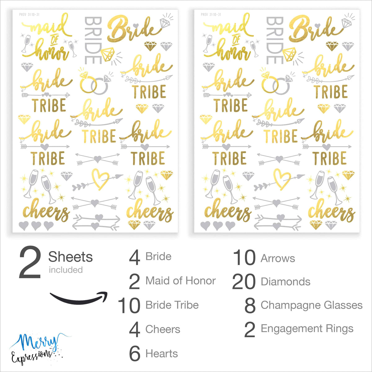 Bachelorette Party Tattoos - Merry Expressions