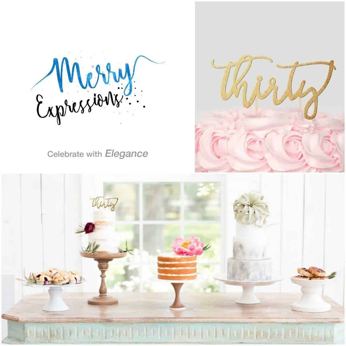 30th Birthday Cake Topper - Merry Expressions
