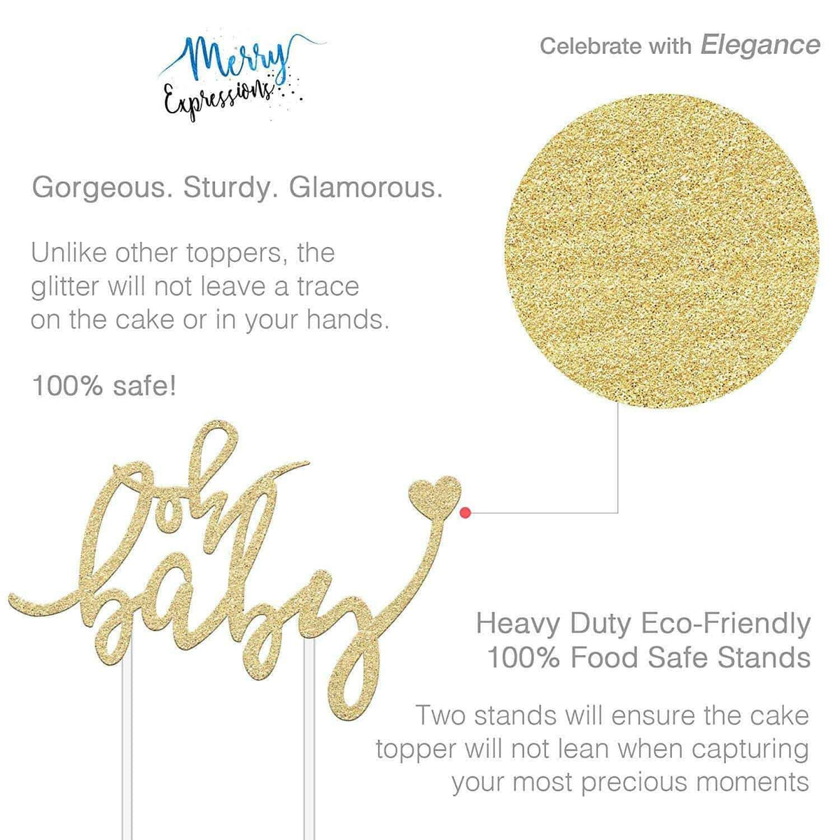 Baby Shower Cake Topper - Merry Expressions