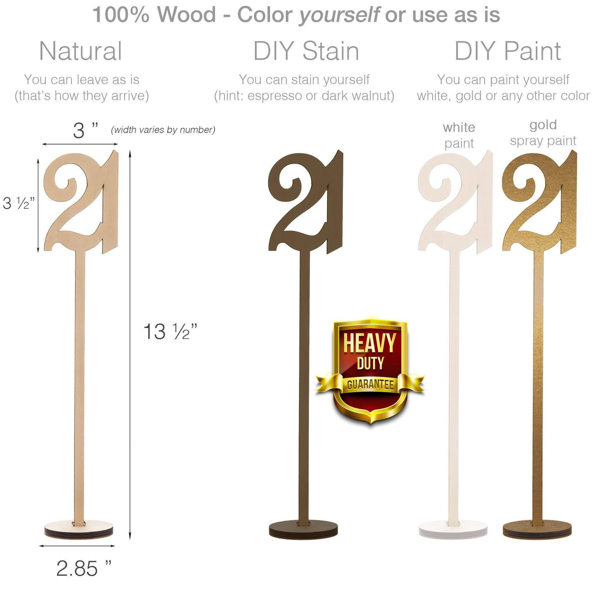 Wooden Table Numbers Set (1-25) - Merry Expressions