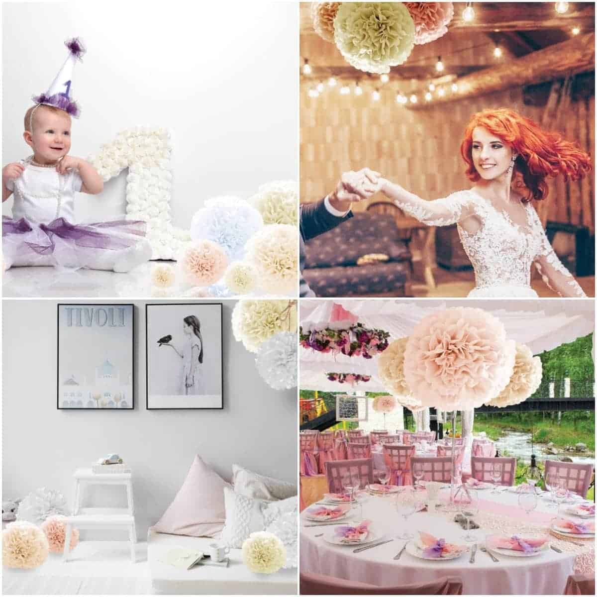 Natural Colors Pom Poms Set - Merry Expressions