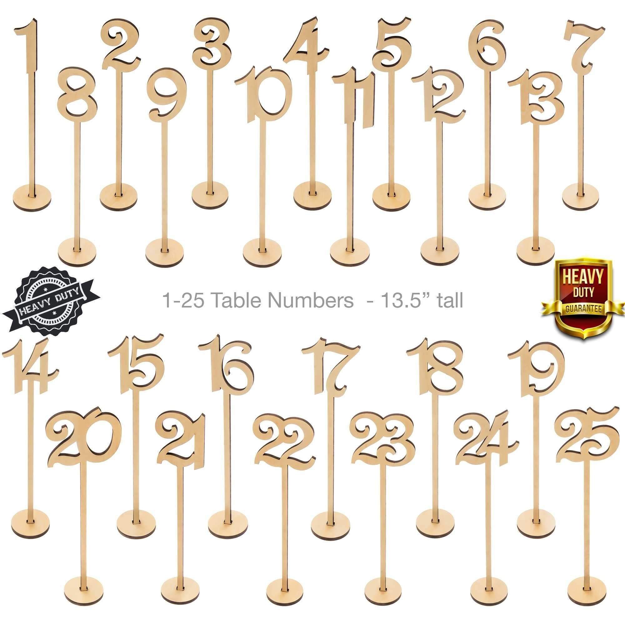 SET OF 18 GOLD TABLE NUMBERS FOR outlets WEDDING OR EVENT