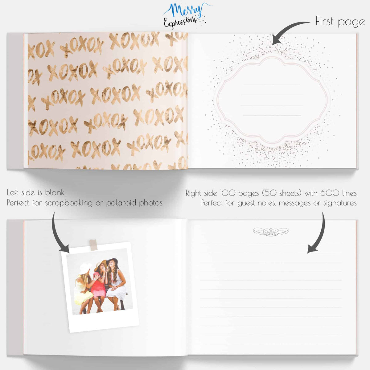 Guest Book & Pen - Merry Expressions