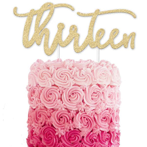 Thirteen Cake Topper - Merry Expressions