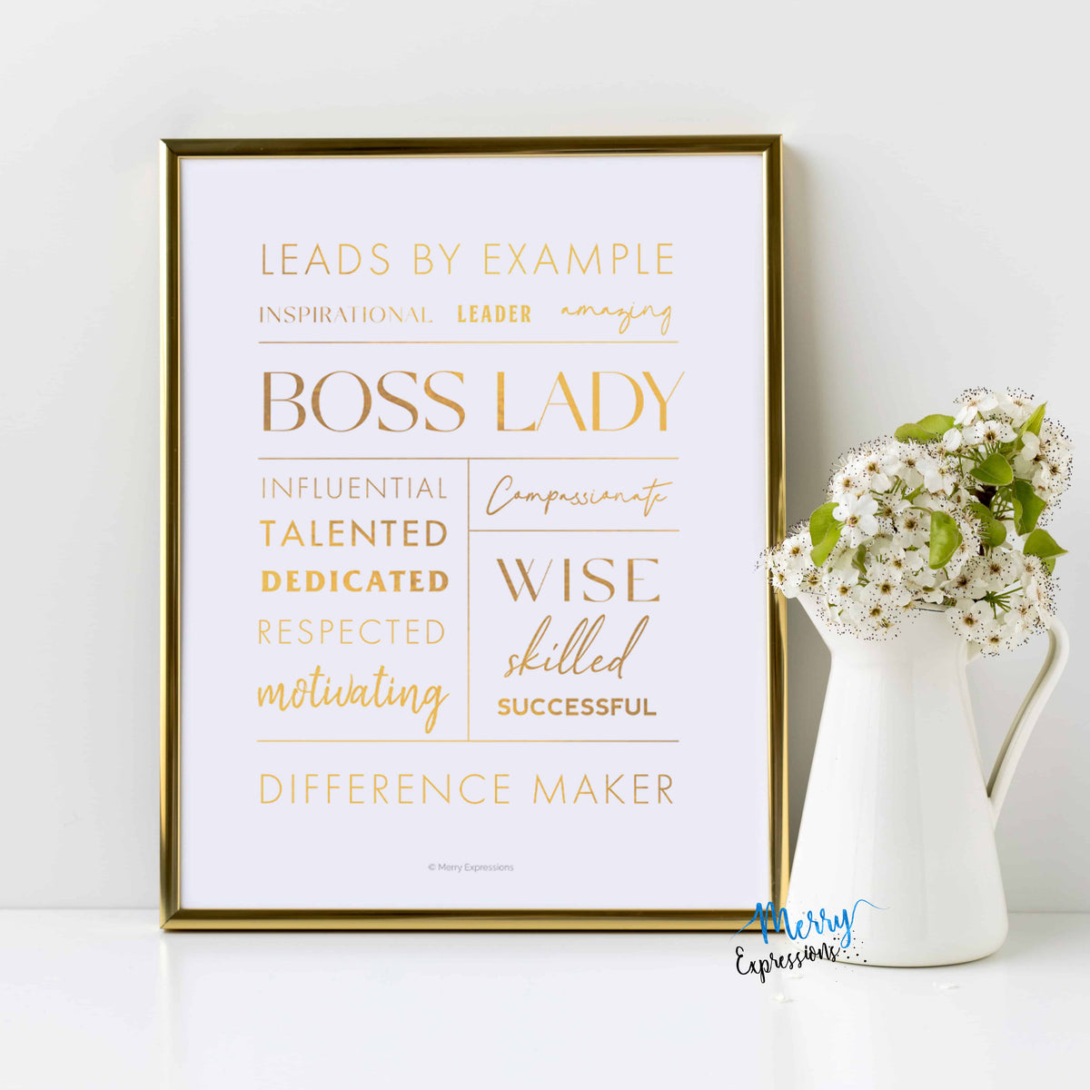 Boss Lady Affirmations Artwork - Merry Expressions