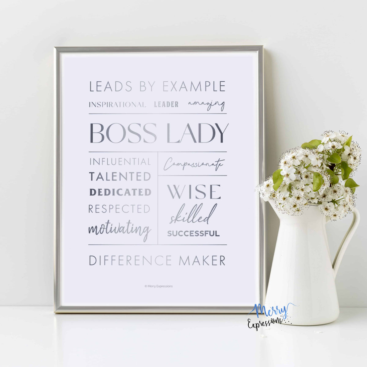 Boss Lady Affirmations Artwork - Merry Expressions