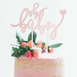 Baby Shower Cake Topper - Rose gold - Merry Expressions