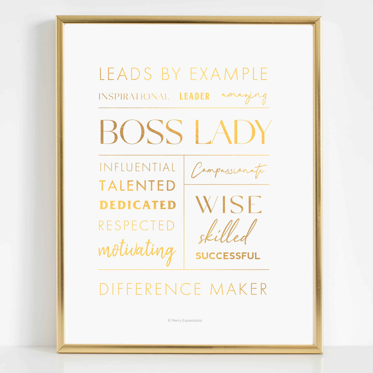 Boss Lady Affirmations Artwork - Merry Expressions
