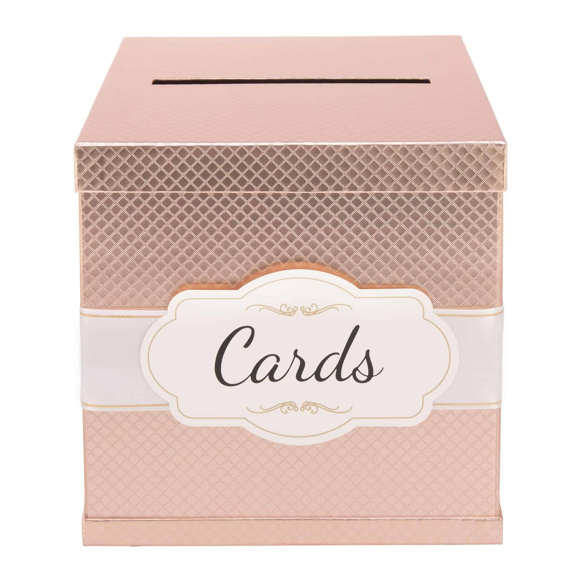 Colored Card Box - Gold, Rose Gold, Burlap, Silver, Black & White