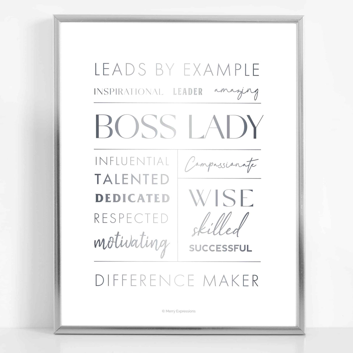 Boss Lady Affirmations Artwork - Merry Expressions