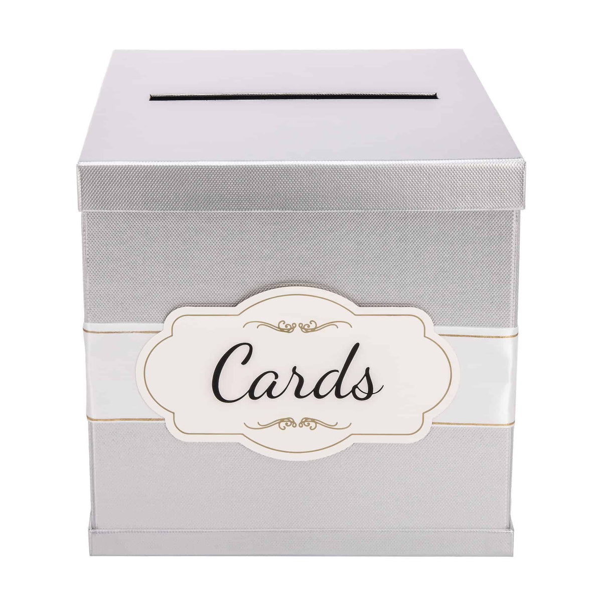 Cardboard Black and White Wedding Card Box