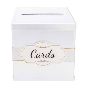 Gift Card Box - White / "Cards" Label - Merry Expressions