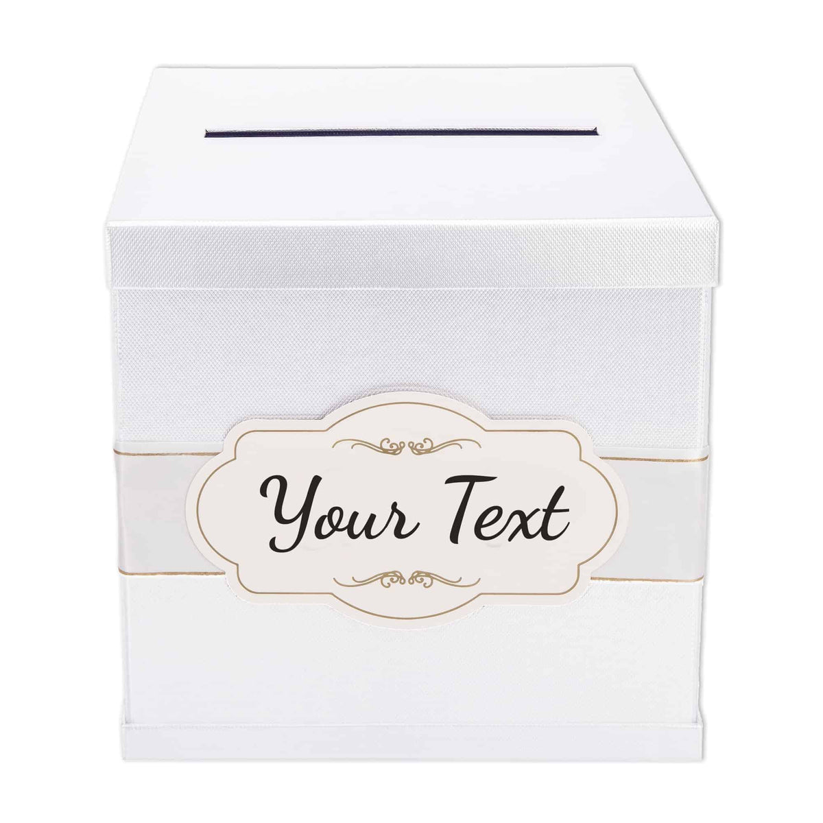 Gift Card Box - White / Personalized Label - Merry Expressions
