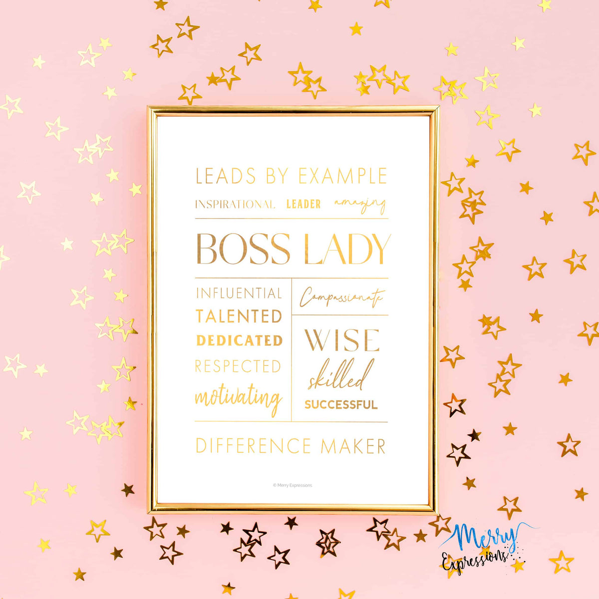 Boss Lady Affirmations Artwork - Merry Expressions