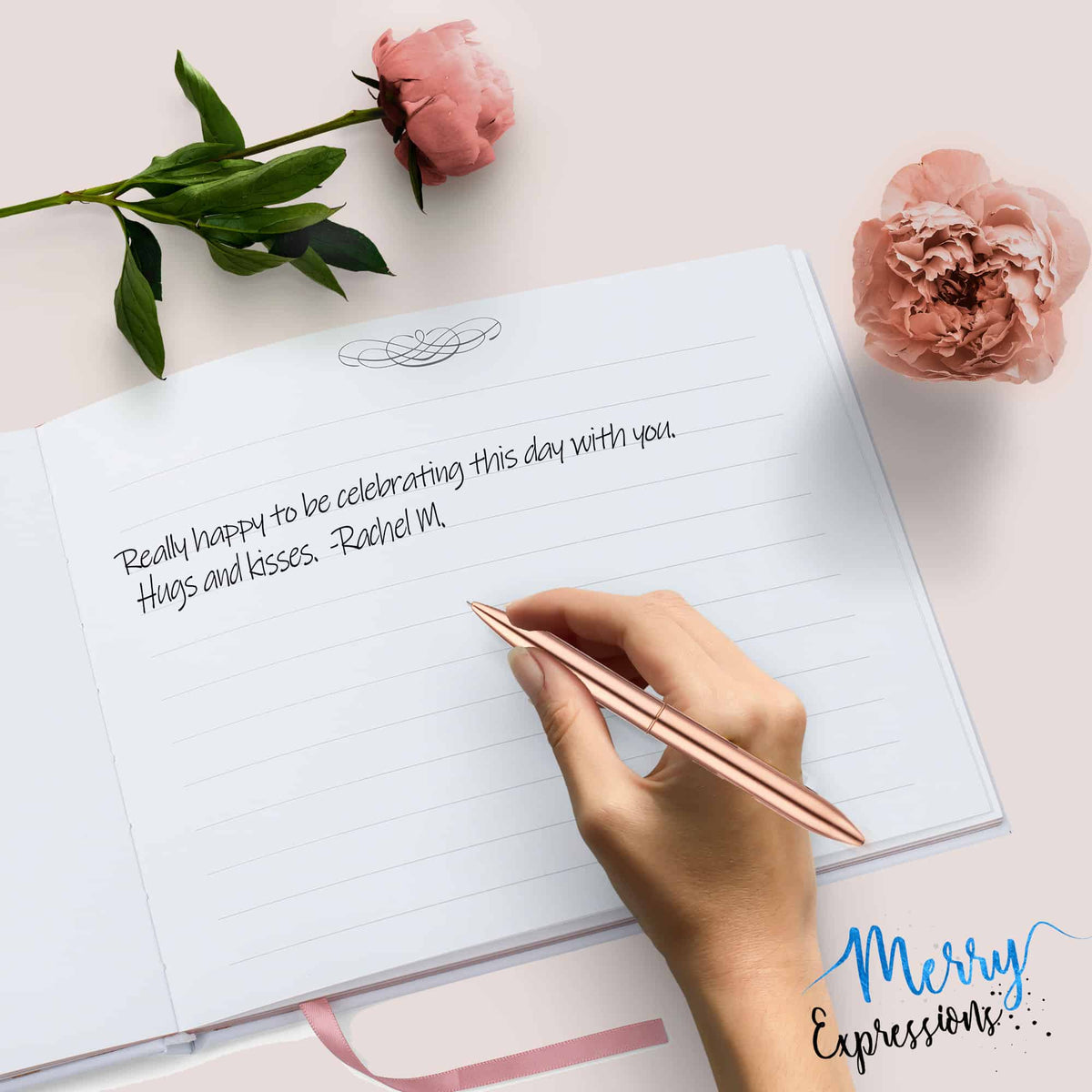 Guest Book & Pen - Merry Expressions